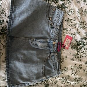 Edikted Chiara Denim Micro Skirt